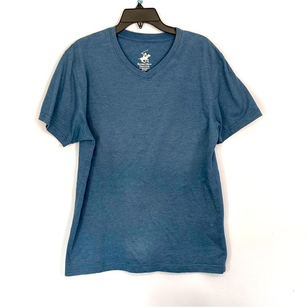 Beverly Hills Polo Club | Men’s Blue V neck T shirt Tee Size M Cotton Blend